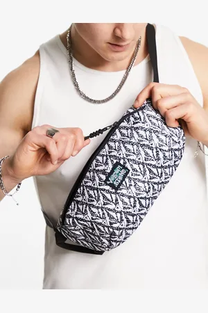 Volcom Hager bum bag with geo print in and black