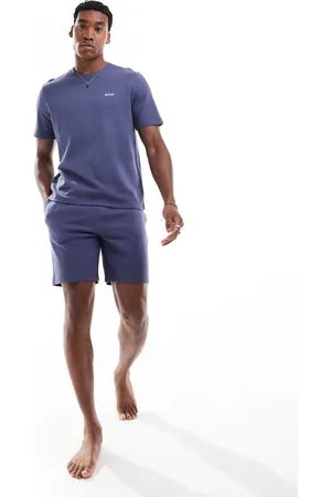 HUGO BOSS Waffle co-ord short in navy