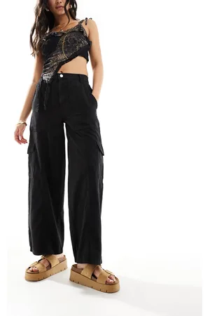 New Look Denim poplin cargo trouser in