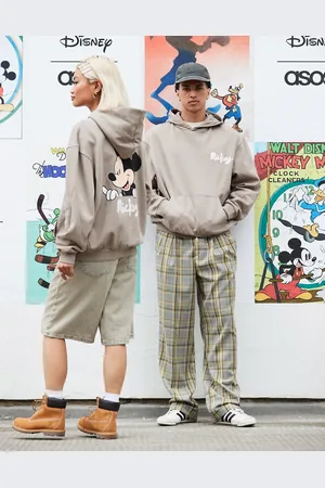 ASOS Disney unisex oversized hoodie with Mickey Mouse prints in