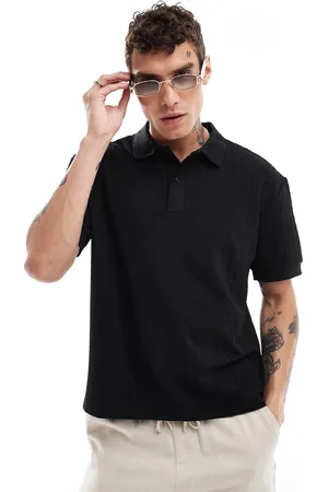 ASOS Relaxed wide rib polo in