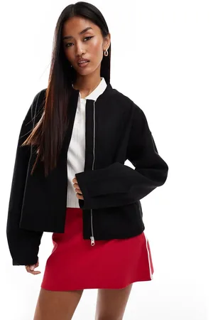 Pieces® Cropped bomber jacket in