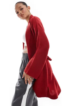 Threadbare Tie front shawl collar cardigan in
