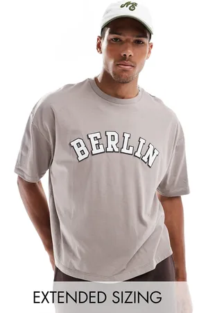 ASOS Boxy oversized t-shirt with Berlin applique in