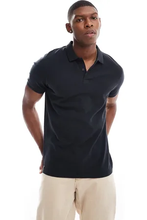 Threadbare Jersey polo shirt in with ribbed collar