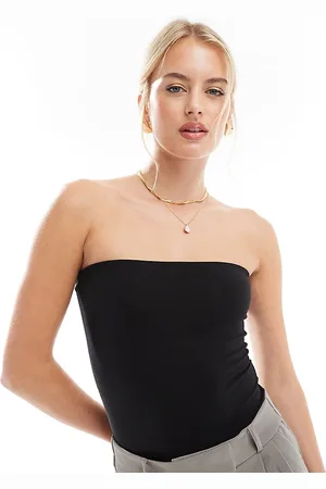 Threadbare Tall jersey bandeau bodysuit in