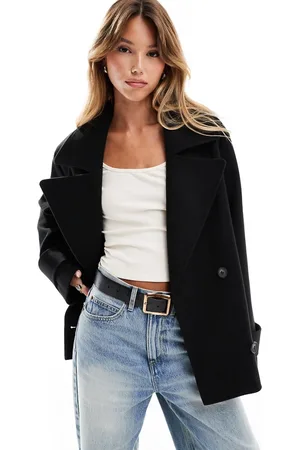 ASOS Formal faux wool pea coat in
