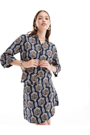 Object Ruched back boxy shirt co-ord in vintage floral print