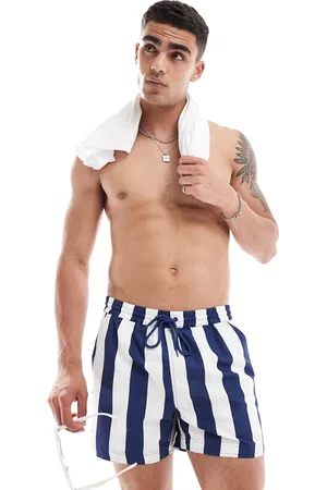 South Beach Stripe swim short in and white