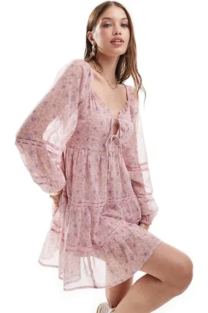 Miss Selfridge Chiffon mini dress in floral