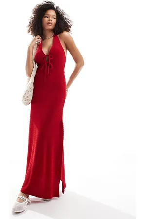 Miss Selfridge Textured maxi dress in