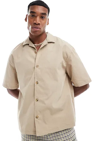 Pull&Bear Textured shirt in sand