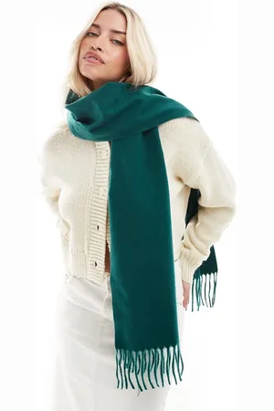 ASOS Woven tassels scarf in forest