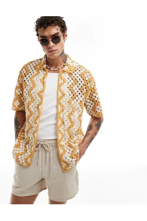 Bershka Knitted rose detailed shirt in