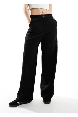 ASOS Relaxed wide leg trouser in