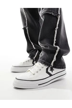 Converse Star Player 76 Ox Premium canvas trainers in with black detail