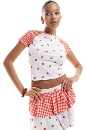 ASOS Raglan baby tee in strawberry print