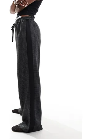 ASOS Pull on trouser with contrast panel in check