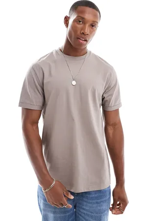 ASOS Essential crew neck t-shirt with roll sleeve in