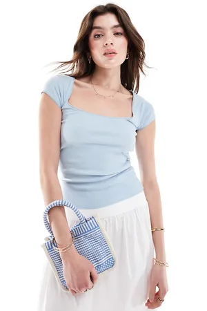 Cotton On Cotton On picot trim short sleeve top in