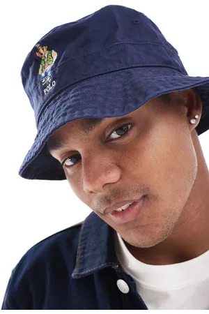 Ralph Lauren Varsity bear embroid logo twill bucket hat in