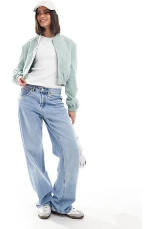 ASOS Tailored bomber jacket with strong shoulder in sage