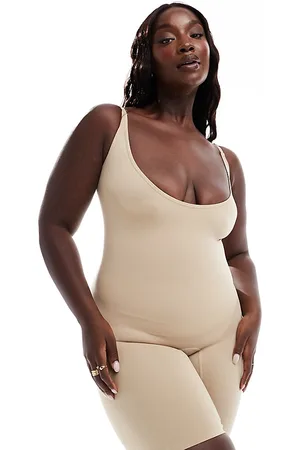 VERO MODA Seamless under bust short bodysuit in beige