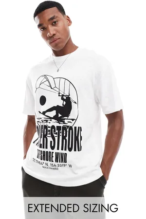 ASOS Relaxed t-shirt in slubby off with back print