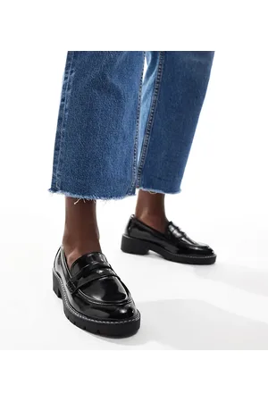 New Look Chunky loafer with stitching in