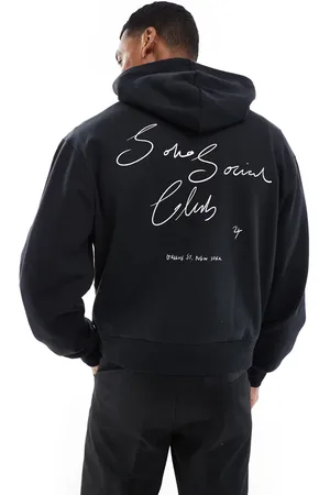 ASOS Oversized hoodie with line drawing back print in