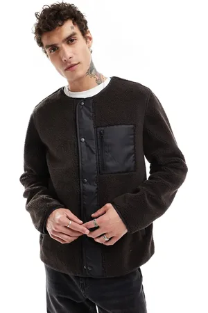 ASOS Zip through fleece jacket with pocket in