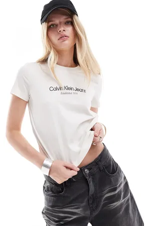 Calvin Klein Institutional graphic baby tee in