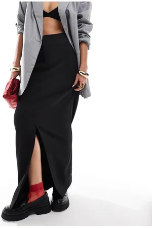 ASOS Double waistband formal maxi skirt in