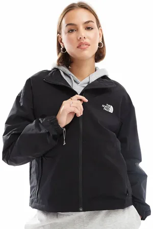 The North Face Easy Wind logo zip jacket in black