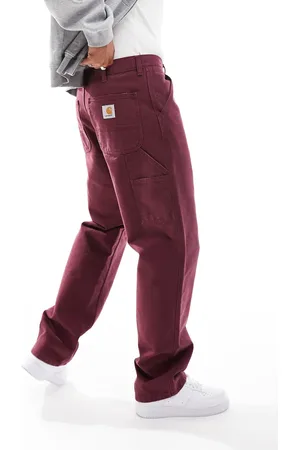 Carhartt Single knee relaxed trousers in wine