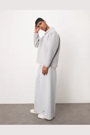 ASOS Smart extreme wide leg trousers with front pleat in light