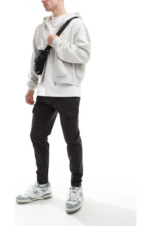 Brave Soul Slim fit ripstop cargo trousers in dark