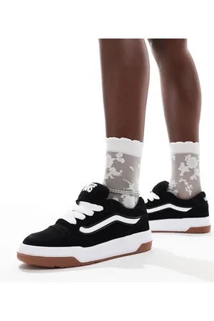 Vans Hylane chunky suede trainers in and white with gum sole detail
