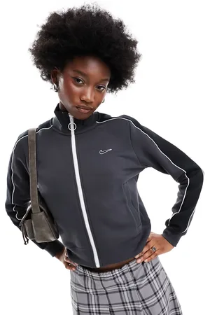 Nike Streetwear track fleece jacket in dark grey
