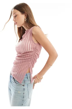 ASOS Wavey texture asymmetric top in