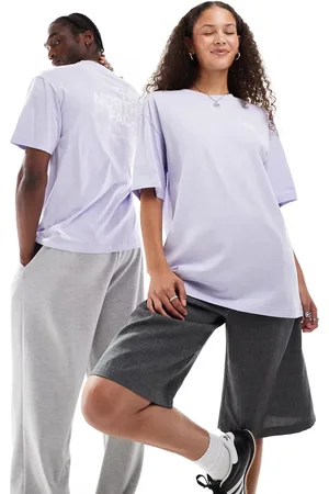 The North Face Mountain Sketch back print oversized t-shirt in lilac