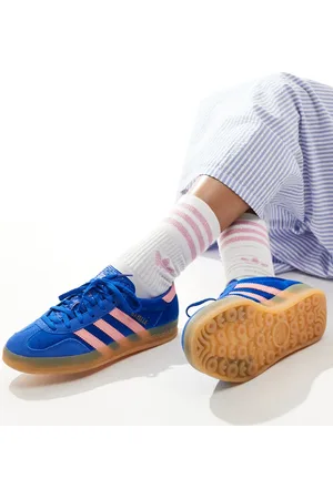 adidas Gazelle Indoor trainers in and pink velvet