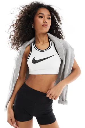 Nike Swoosh jersey light support sports bra in