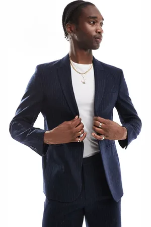 ASOS Regular pinstripe suit jacket in