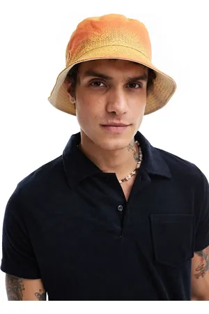 ASOS Reversible bucket hat with ombre print in ecru