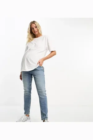 ASOS ASOS DESIGN Maternity slim fit comfort mom jeans in mid