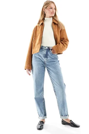 ASOS High rise relaxed mom jean in vintage wash