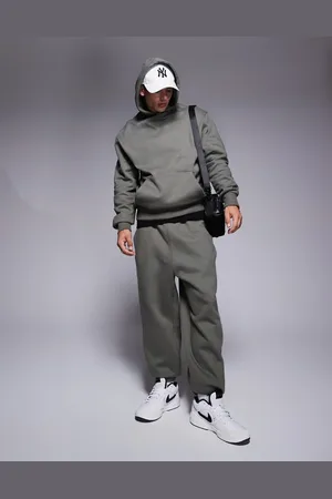 ASOS Premium heavyweight oversized joggers 400gsm in khaki