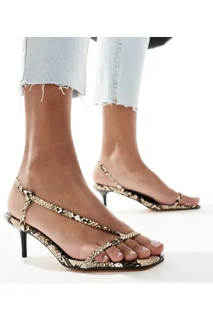SEQWL Kitten heel sandals in snake