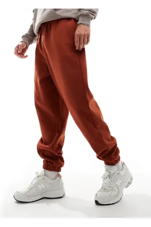 ASOS Premium heavyweight oversized joggers 400gsm in burnt red